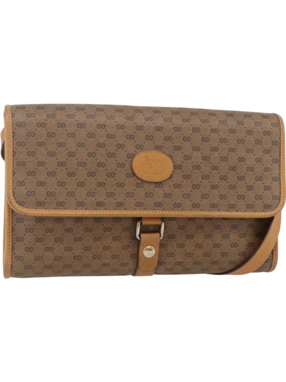 GUCCI Micro GG Supreme Shoulder Bag PVC Beige Gold 001 115 2681